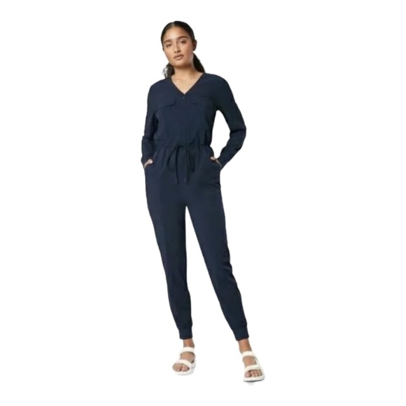 Athleta Pants & Jumpsuits Nwt Athleta Zuma Jumpsuit Navy Size Large